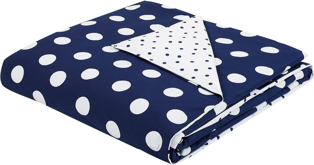 Kate Spade New York Dots Printed Set of 3 Comforter Set, Full/Queen Size, Navy