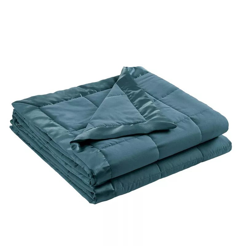 Madison Park Blanket, Jade Color-satin Edge, Twin