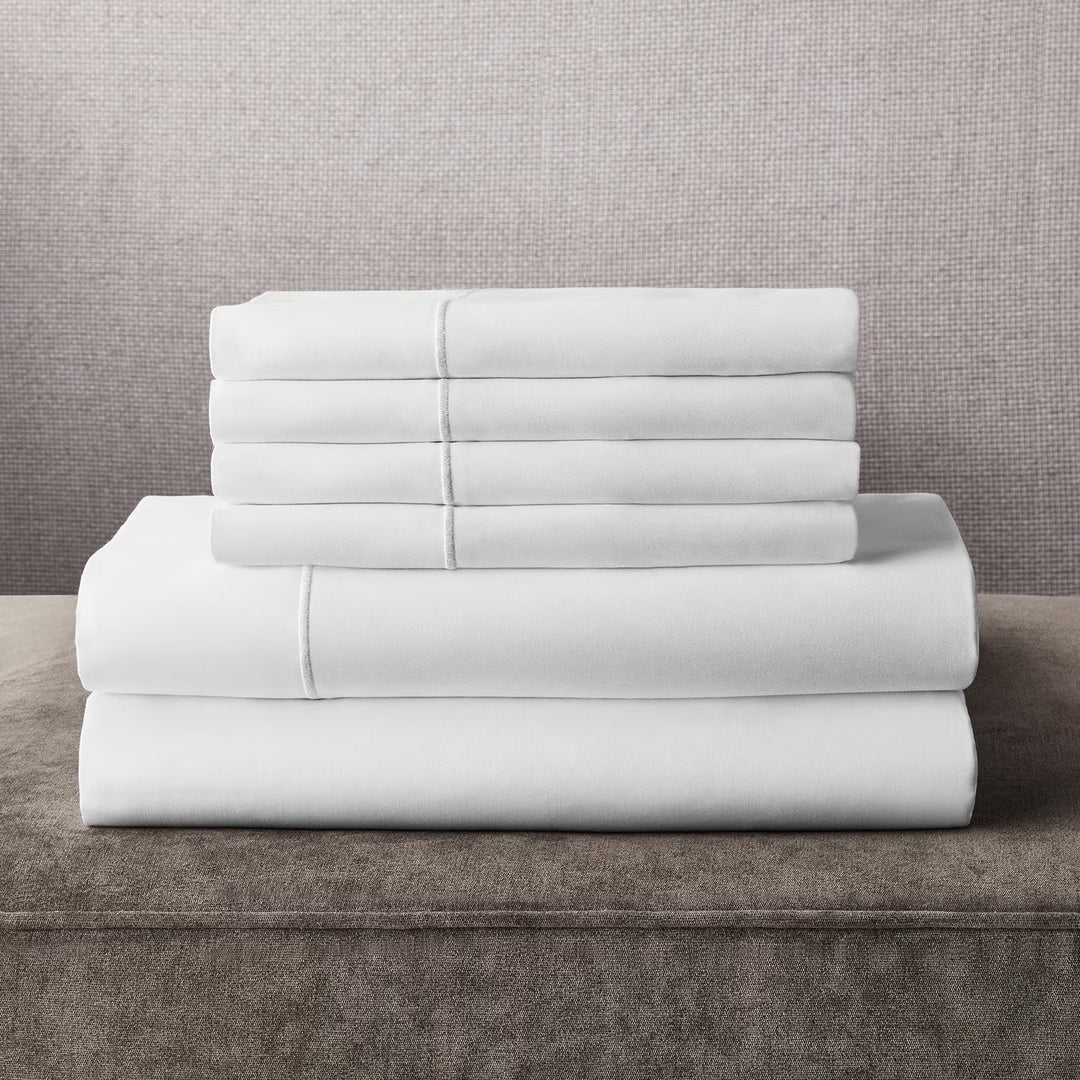 Member's Mark Bed Sheet Set, Queen Artic White, Queen 2