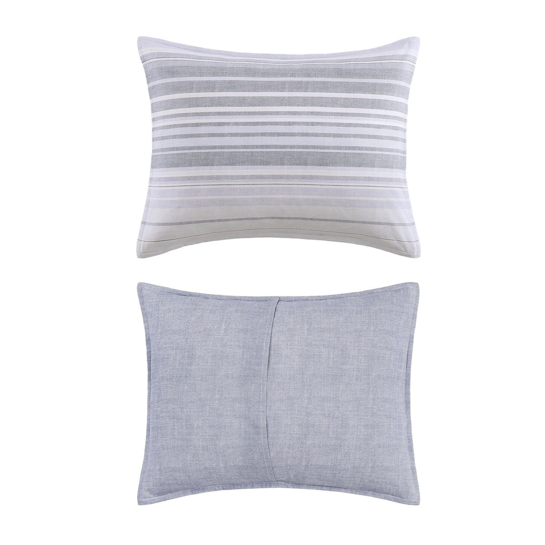 Tommy Hilfiger Grey Color Block Set, Full Queen, Grey