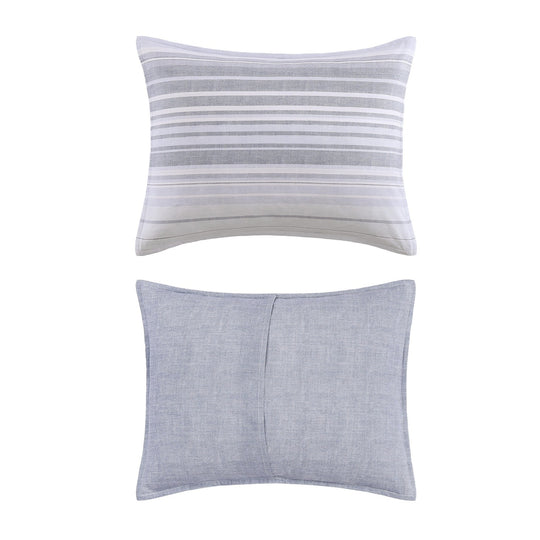 Tommy Hilfiger Grey Color Block Set, Full Queen, Grey