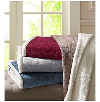 Madison Park Blanket, Silver Grey+white 4