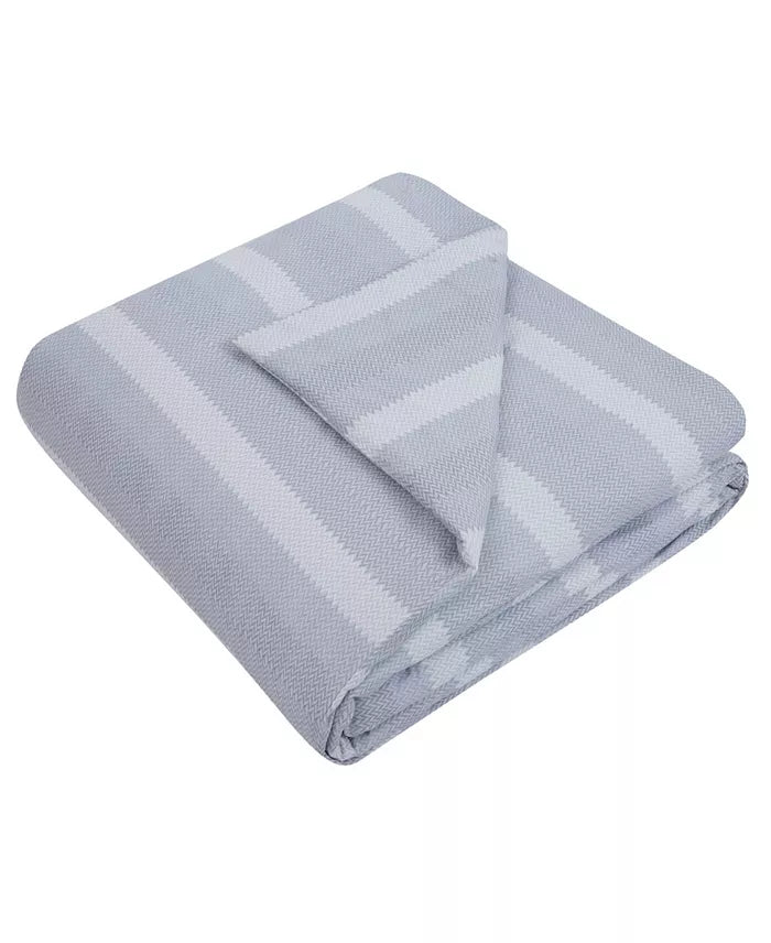 Tommy Hilfiger Grey Ski Stripe Set, Twin, Grey