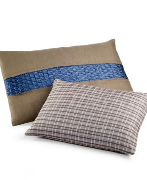 Calvin Klein Home Decorative Pillow, Bronze + Navy Blue 2