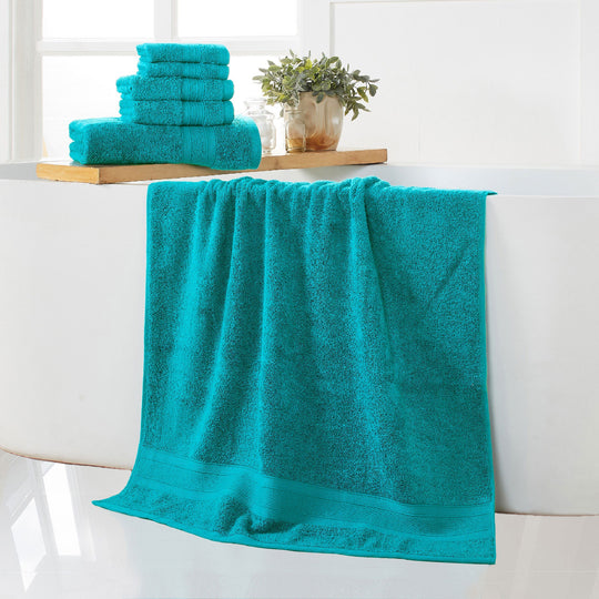 Trident Hand Towel, Teal-aqua