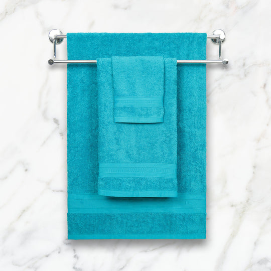 Trident Hand Towel, Teal-aqua 3