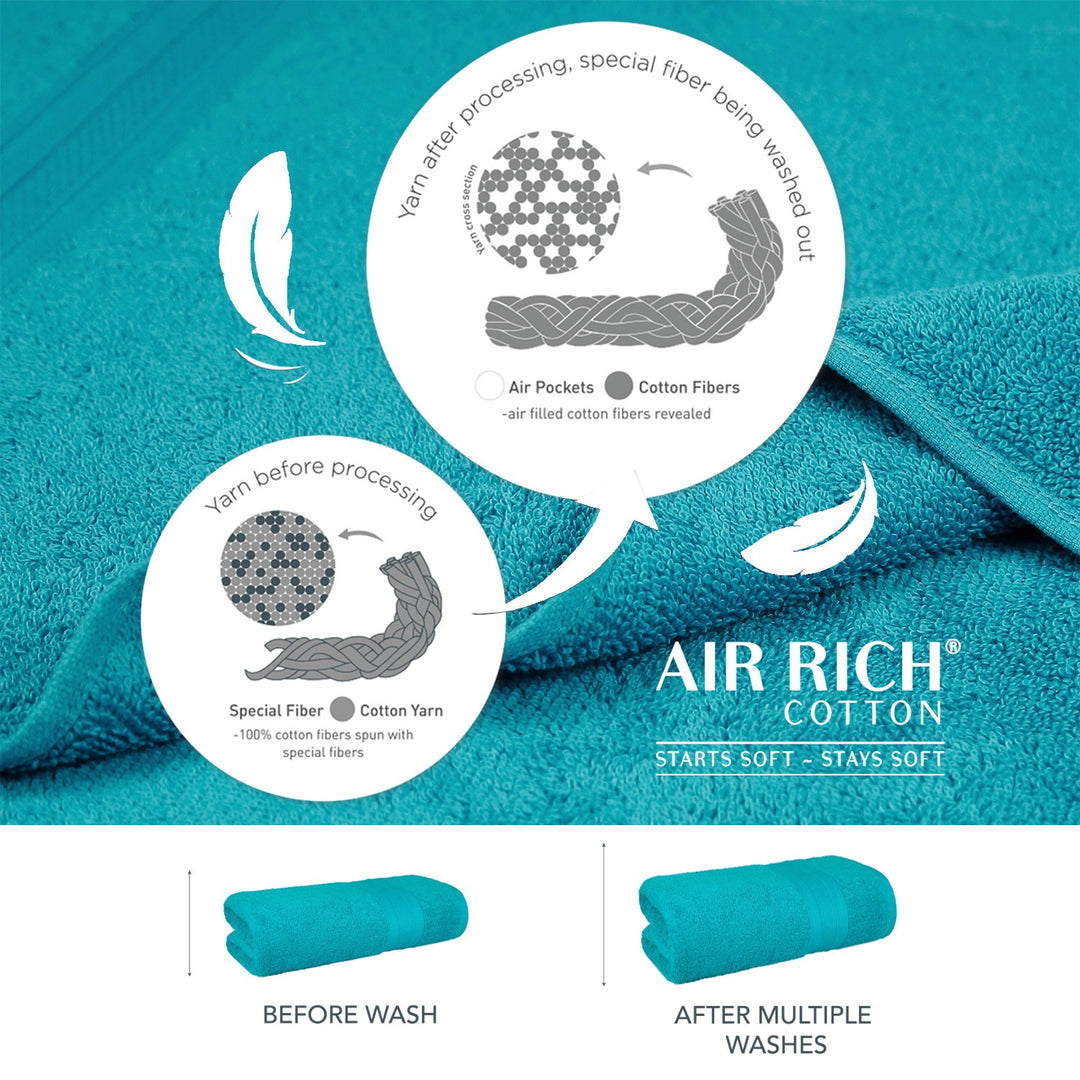 Trident Hand Towel, Teal-aqua 10