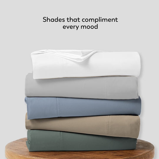 Color Sense Bed Sheet Set, French Oak - Beige, Queen 5