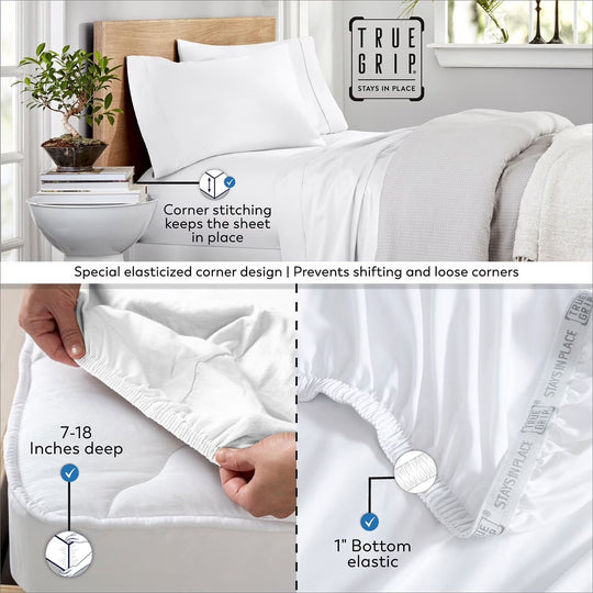 Color Sense Bed Sheet Set, French Oak - Beige, Queen 6