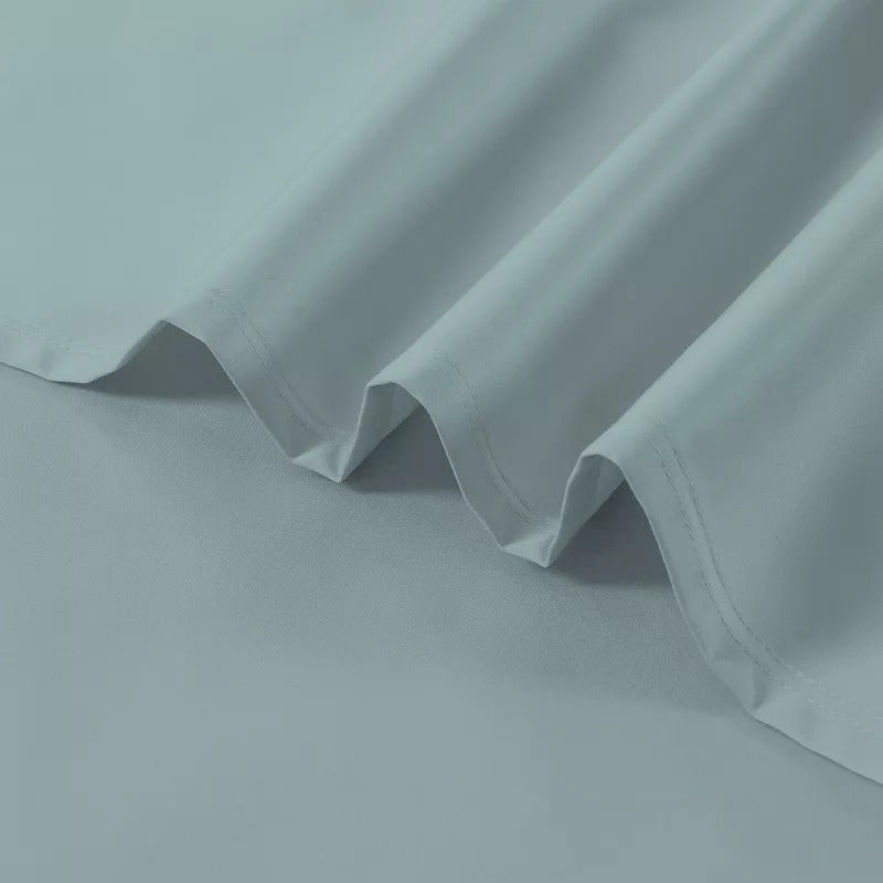 Color Sense Bed Sheet Set, Teal -light Green