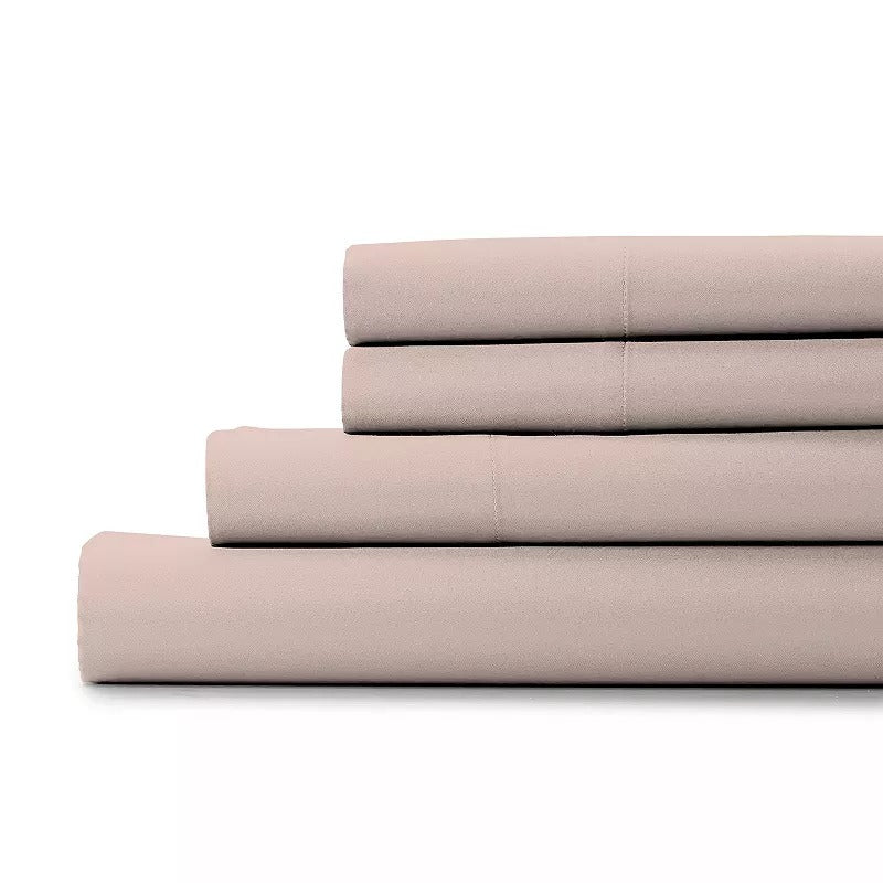 Color Sense Bed Sheet Set, Blush-light Pink, Queen