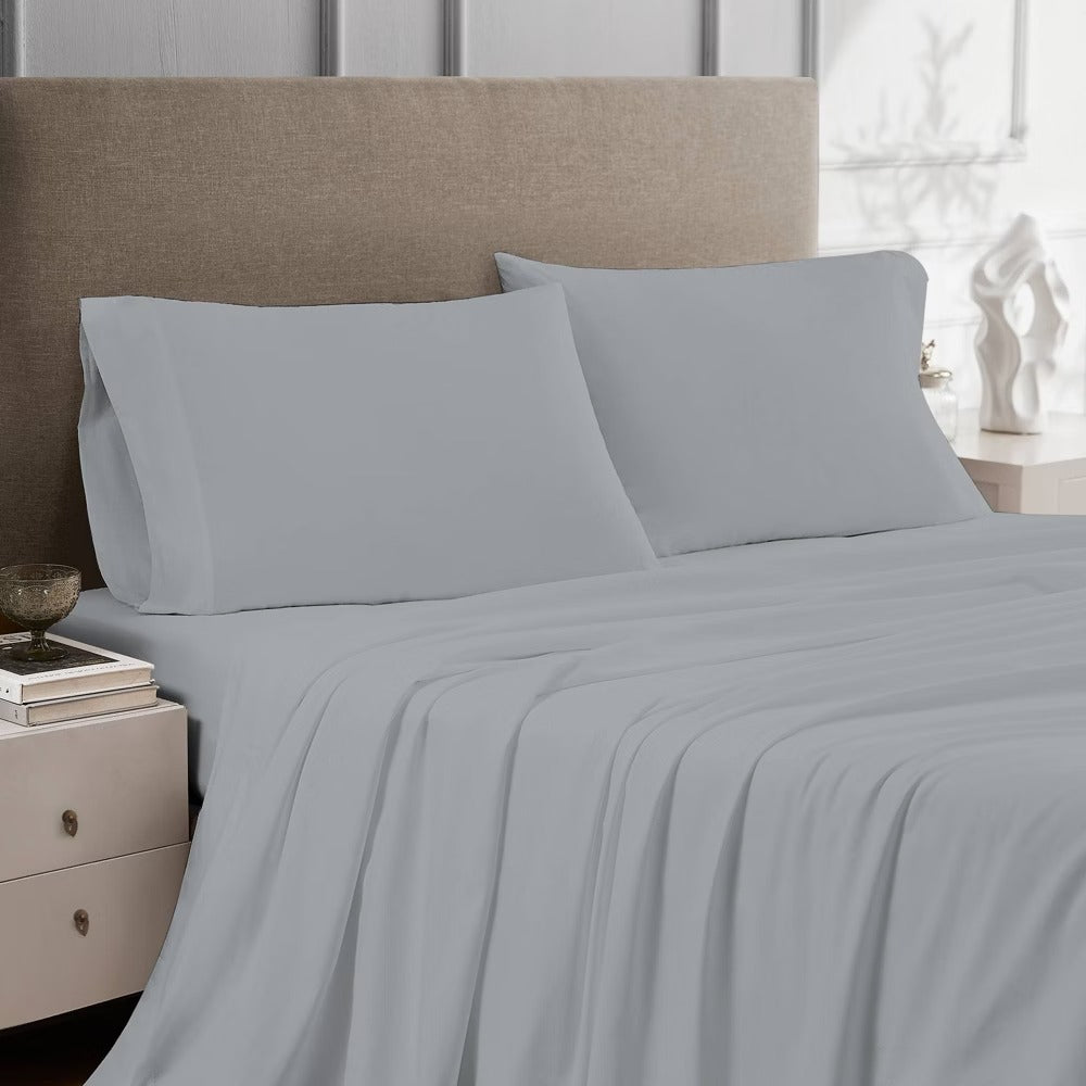 Color Sense Bed Sheet Set, Light Grey 2