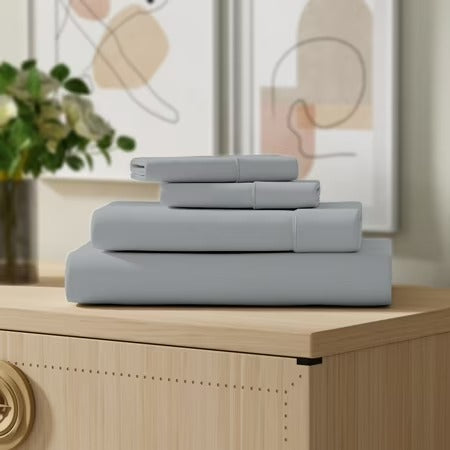Color Sense Bed Sheet Set, Light Grey 3