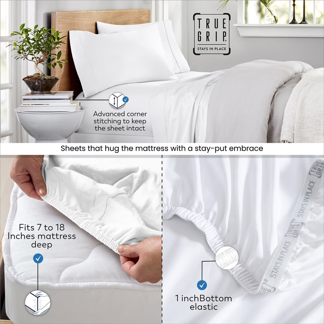 Color Sense Bed Sheet Set, Ivory, Queen 3