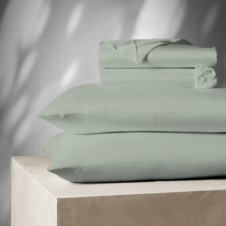 Color Sense Bed Sheet Set, Light Green, Full 2