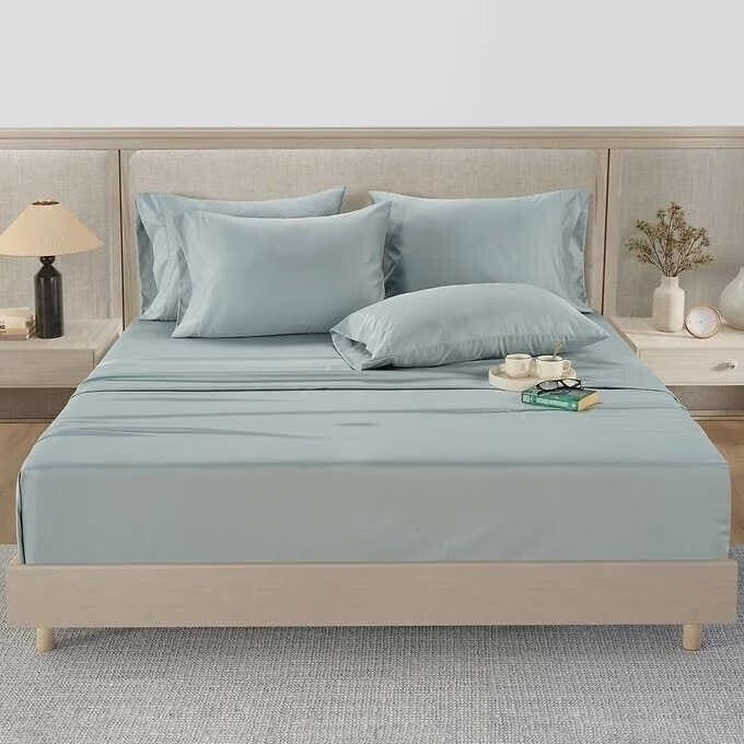 Hotel Signature Sateen Bed Sheet Set, Citadel-blue
