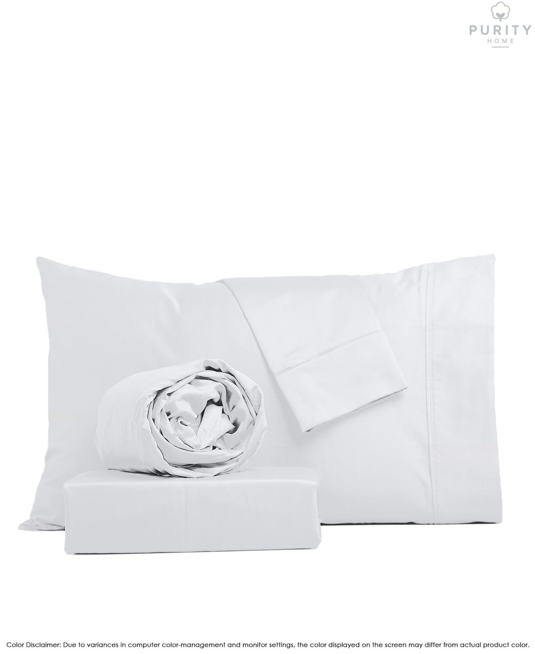 Aireolux Bed Sheet Set, WHITE, KING 3