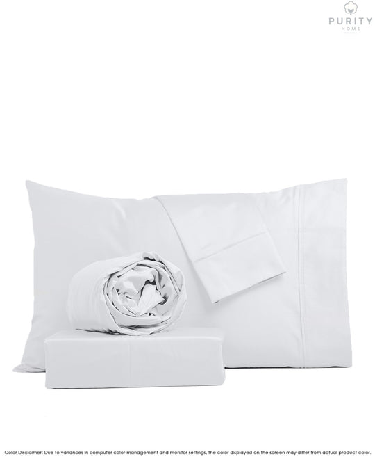 Aireolux Bed Sheet Set, WHITE, KING 3