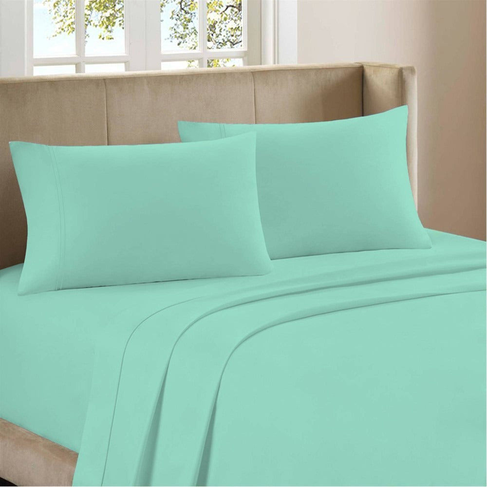 Color Sense Bed Sheet Set, Aqua, King