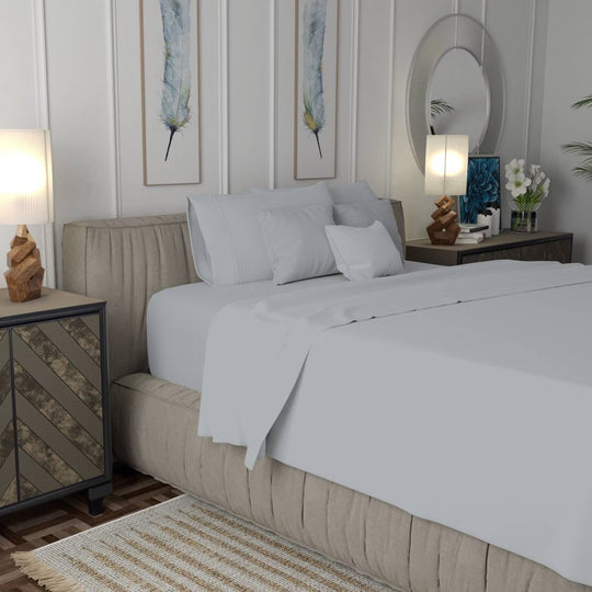 Aireolux Full Sheet Set, Light Grey, Queen 3