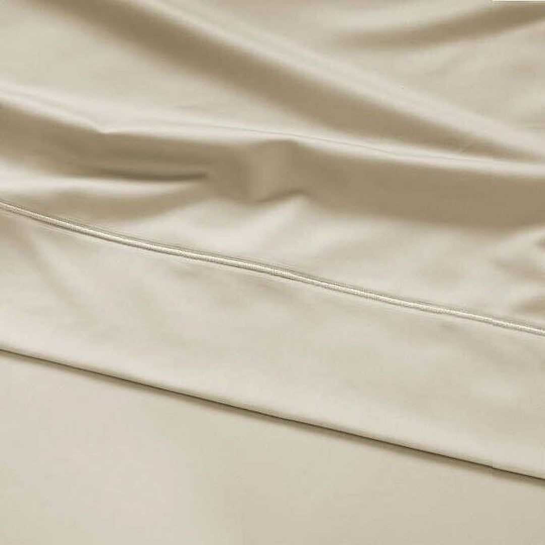 Hotel Signature Sateen Bed Sheet Set, Tan -offwhite-beige, Split King 3