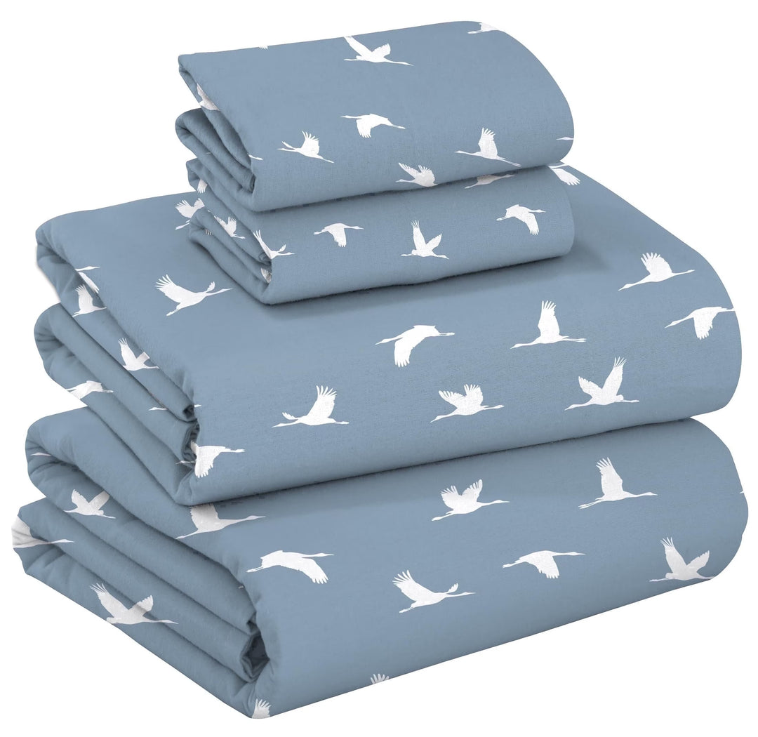 Hotel Signature Sateen Bed Sheet Set, Light Blue, Full