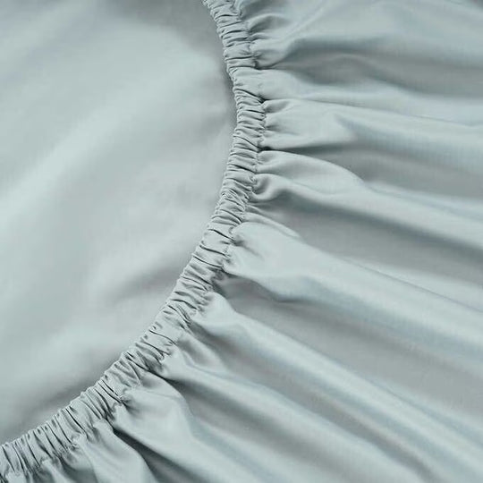 Hotel Signature Sateen Bed Sheet Set, Light Blue, Full 7