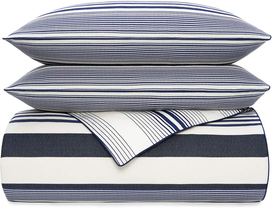 Tommy Hilfiger Navy Island Stripe Set, Twin, Navy