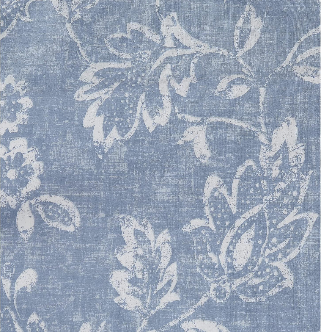 Royal Velvet Classic Floral King Comforter, King Size, Spa Blue