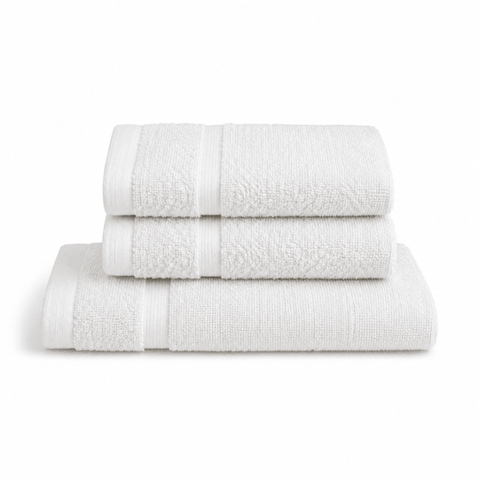 SILVERbac Antimicrobial 3 Piece Towel Set, White