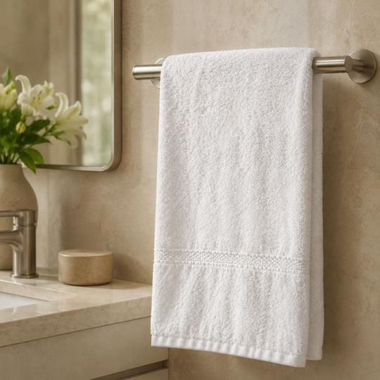 Martex Brentwood Premium Hand Towel, 40cm x 80cm, Optical White
