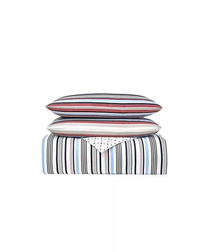 Tommy Hilfiger Blue Mustique Stripe Set, King, Blue