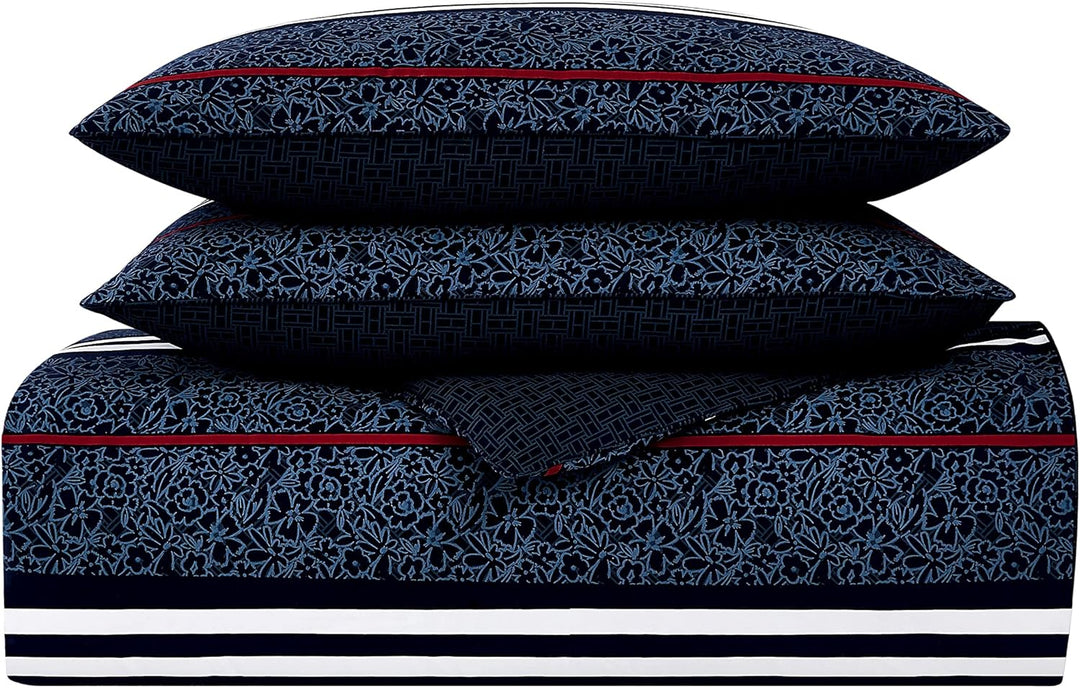 Tommy Hilfiger Navy Floral Stripe Set, Navy