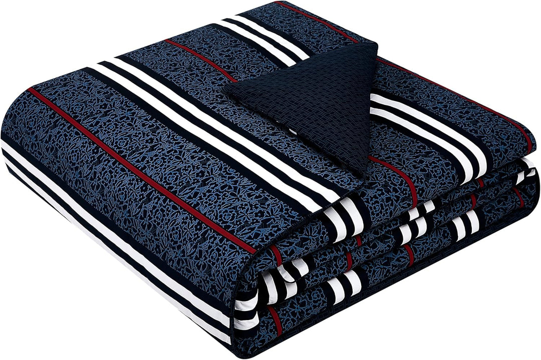 Tommy Hilfiger Navy Floral Stripe Set, Navy