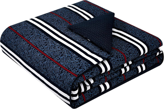 Tommy Hilfiger Navy Floral Stripe Set, Navy