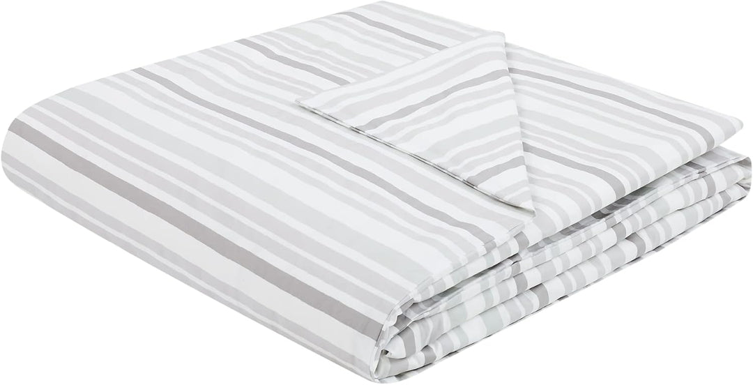 Kate Spade New York Nautical Striped Set of 3 Comforter Set, King Size, Grey Matter