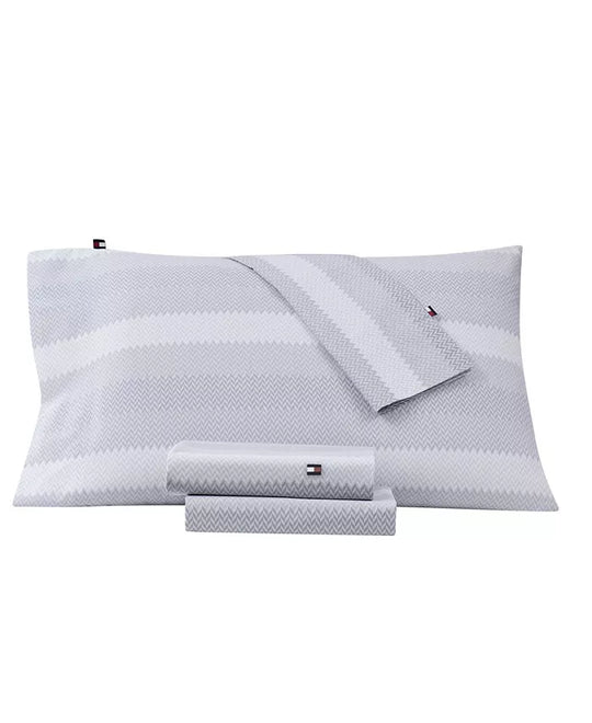 Tommy Hilfiger Grey Ski Stripe Set, Twin, Grey