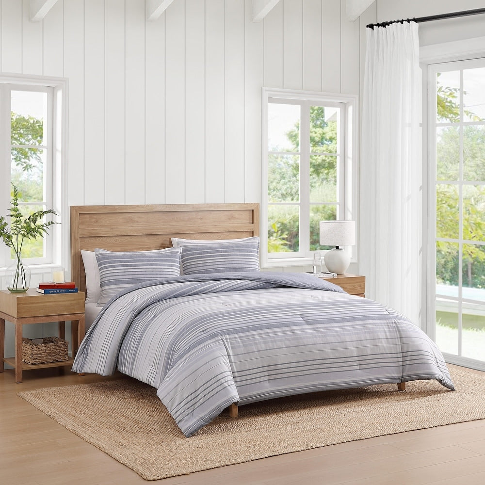 Tommy Hilfiger Grey Color Block Comforter Set