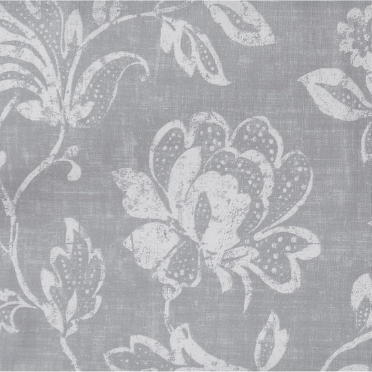 Royal Velvet Classic Floral Full/Queen Comforter, Queen Size, Silver