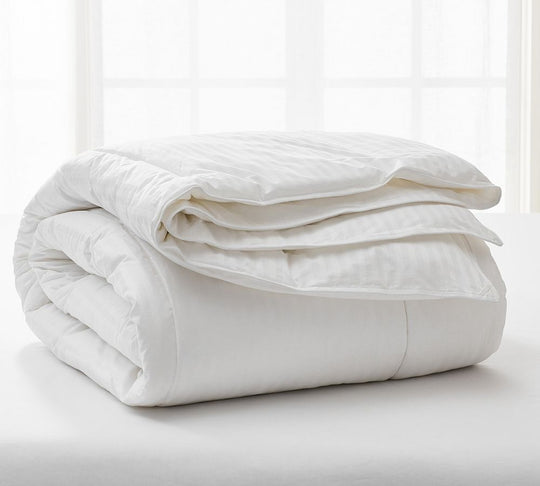Pottery Barn Hydrocool® Moisture Wicking Down Alternative Duvet Insert, Full/Queen Size, Stripped White