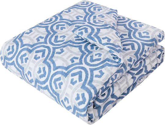 Royal Velvet Clover Comforter, Full/Queen Size, Storm Blue