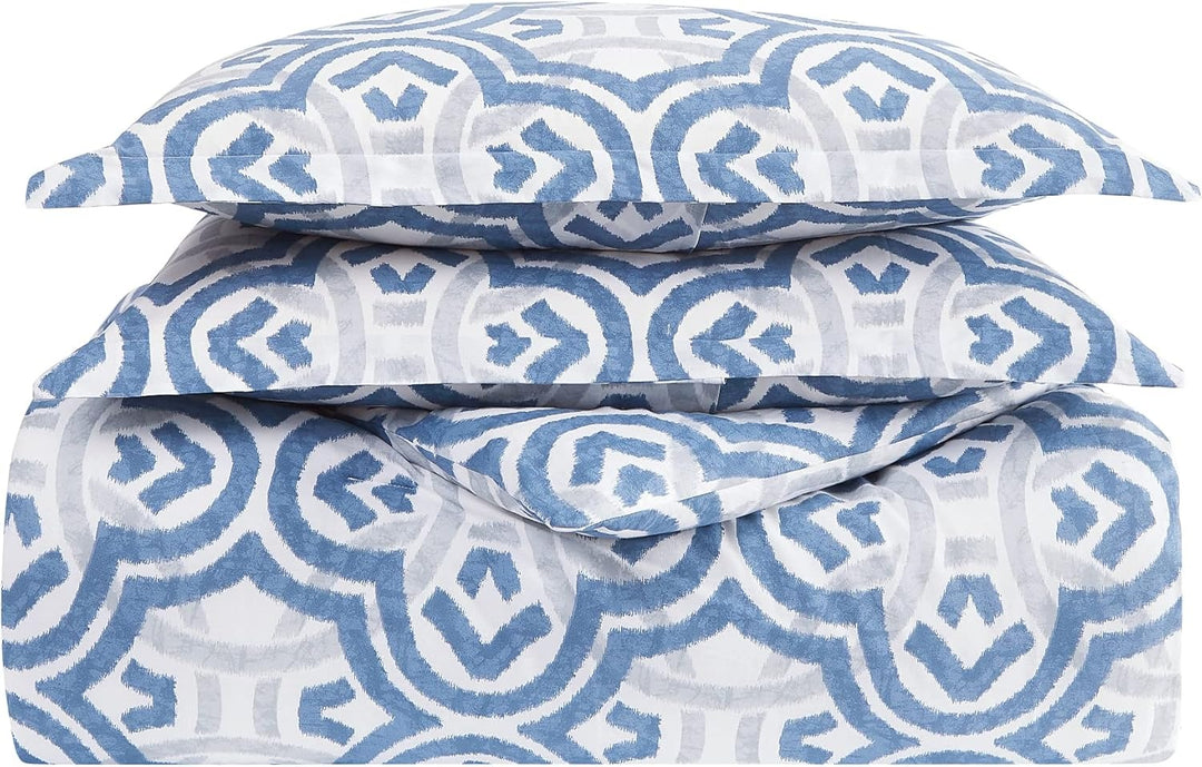 Royal Velvet Clover Comforter, Full/Queen Size, Storm Blue